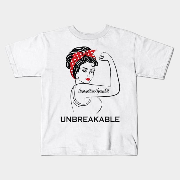 Ammunition Specialist Unbreakable Kids T-Shirt by Marc